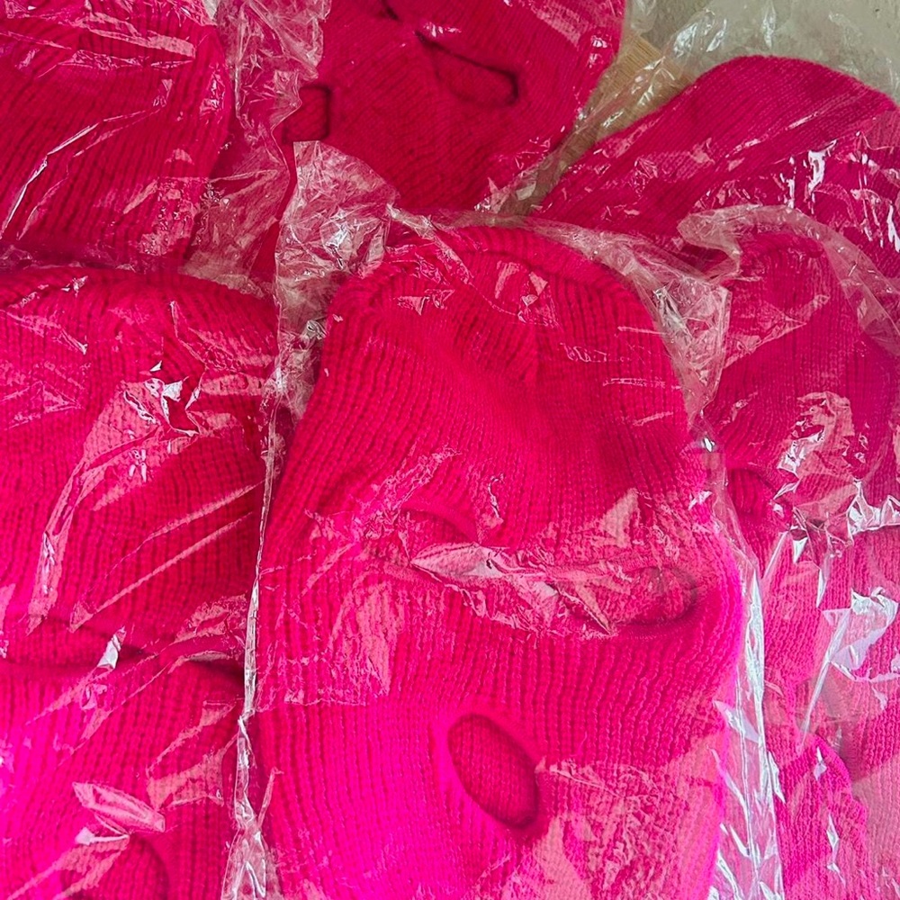 Cute pink ski mask